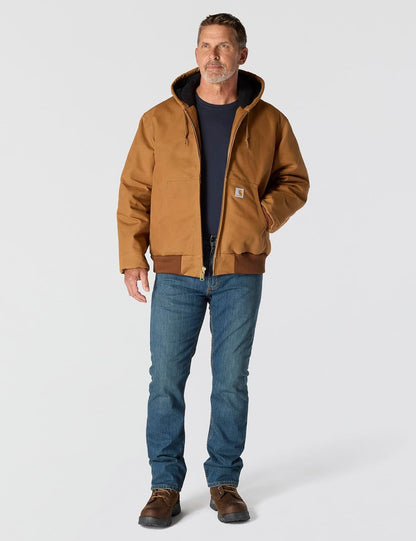 Carhartt Men's J140 Firm Duck Active Jac, Flannel-Lined 5