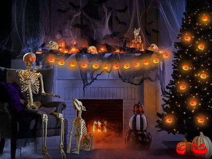 Runleo Halloween Pumpkin String Lights, 20 LED, Battery Operated 6