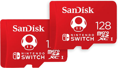 SanDisk 128GB microSD 2-Pack for Switch, Super Mario Super Mushroom 1