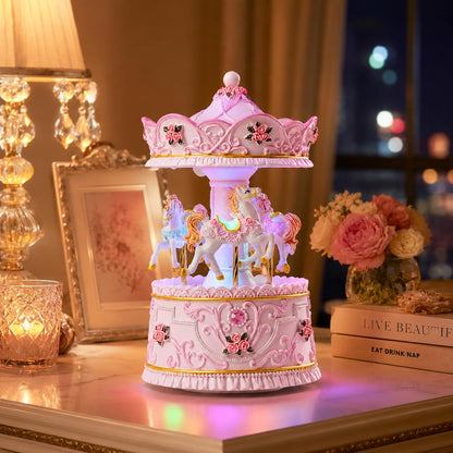 Mr.Winder Wind-Up Carousel Music Box with Lights, You Are My Sunshine 3