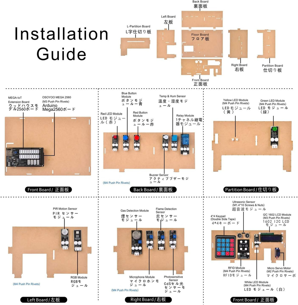 OSOYOO IoT Smart Home Learner Kit for Arduino Mega2560, 19 Lessons 4
