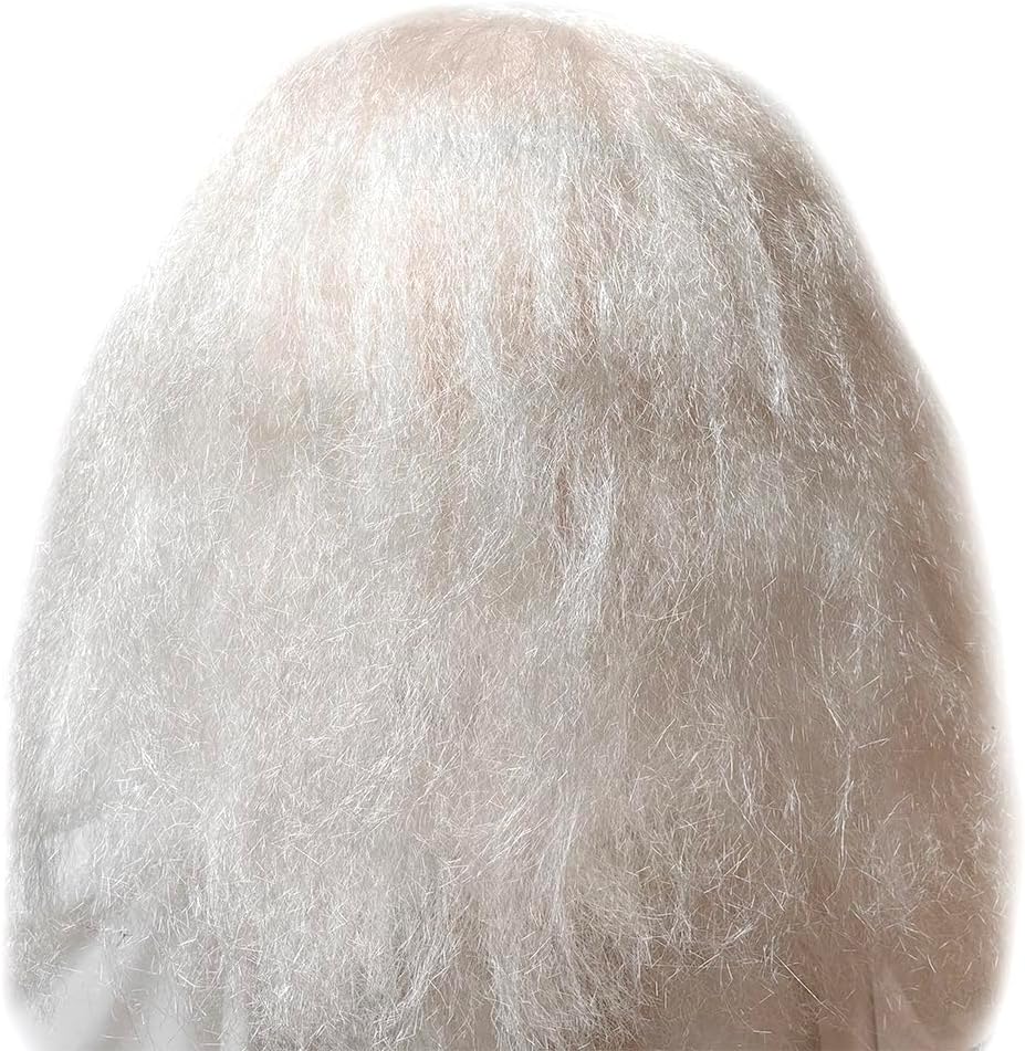 ZDOVLZZPON Old Lady Witch Latex Mask with White Hair for Halloween 6