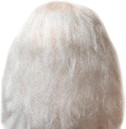 ZDOVLZZPON Old Lady Witch Latex Mask with White Hair for Halloween 6