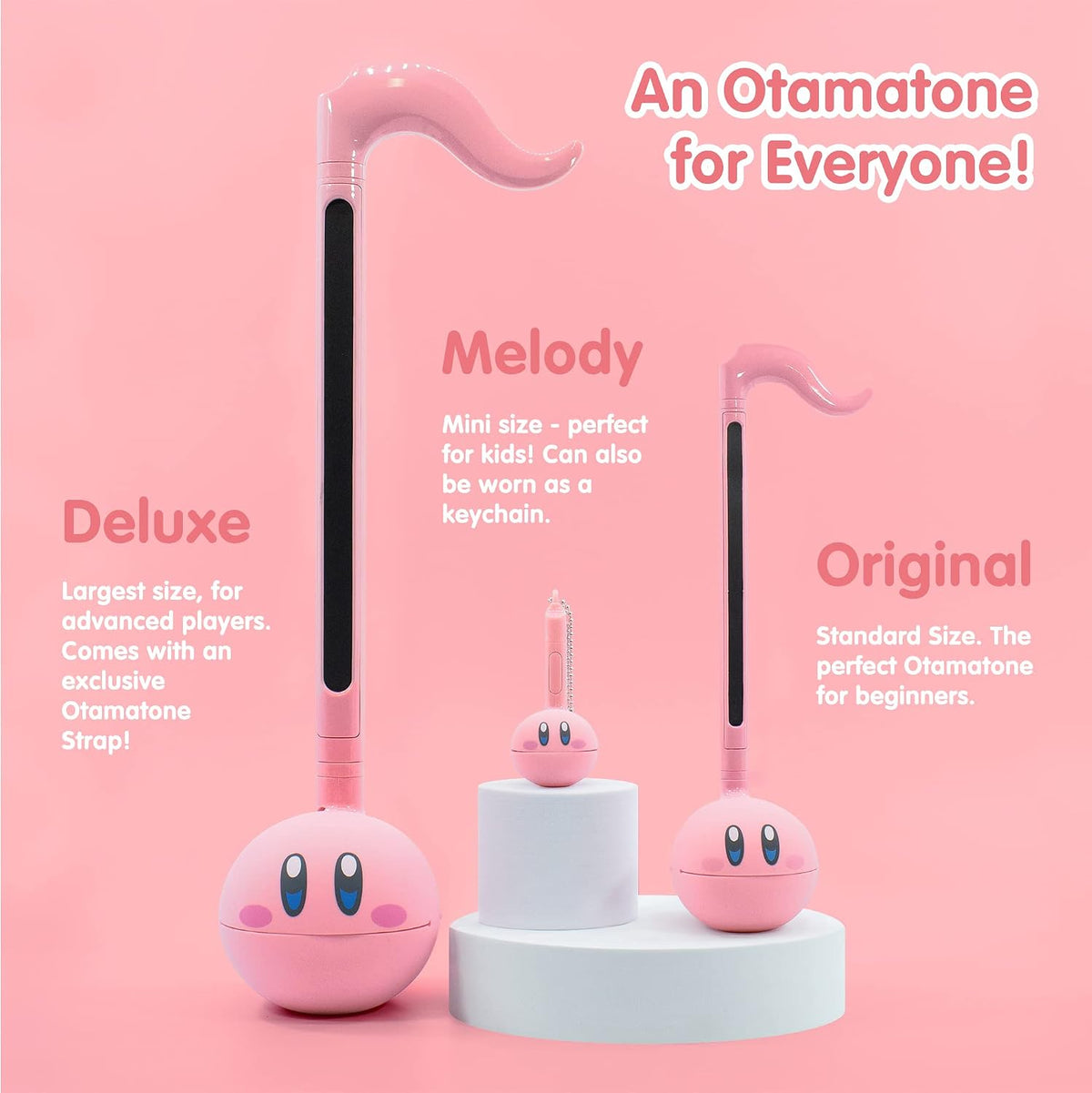 Otamatone Melody Kirby Edition Mini Synthesizer Keychain 7