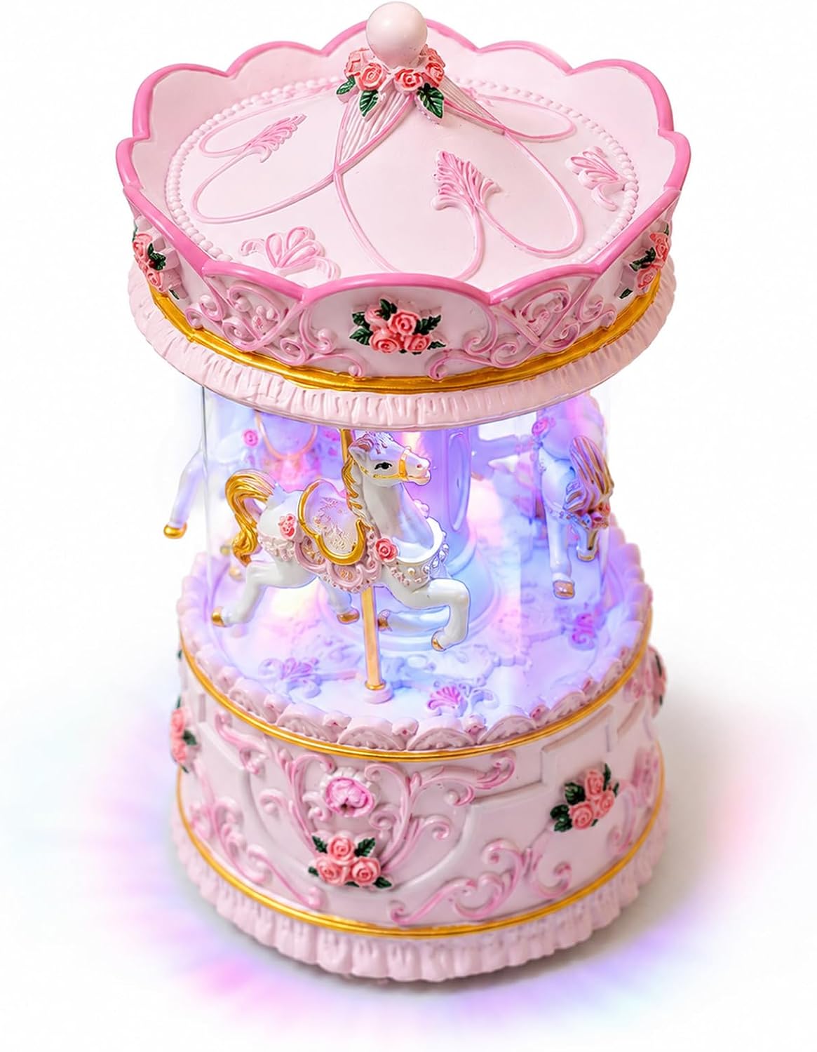 Mr.Winder Wind-Up Carousel Music Box with Lights, You Are My Sunshine 7