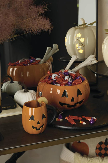 Lenox Vintage Figural Pumpkin Halloween Candy Bowl, Porcelain 2