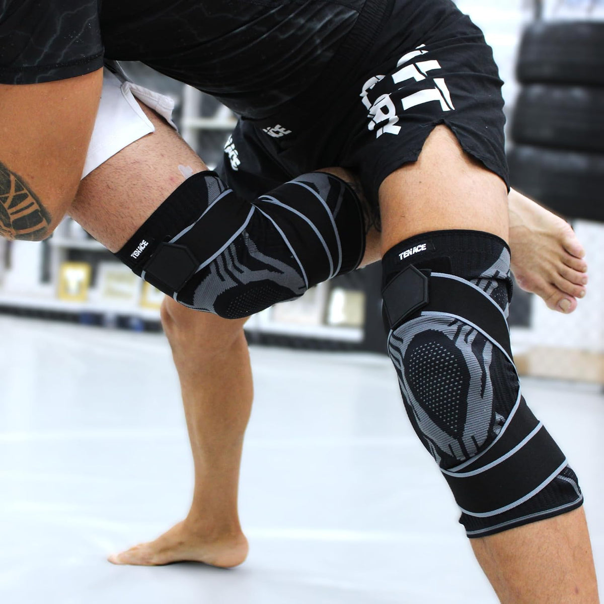 Tenace BJJ Knee Brace with Gel Pad and Side Stabilizers 7