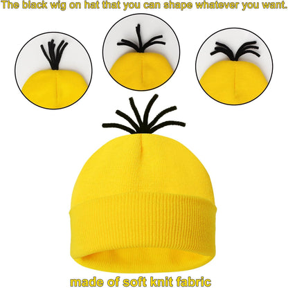 CONGRU 4-Piece Adult Halloween Costume: Yellow Hat, Goggles, Gloves 4