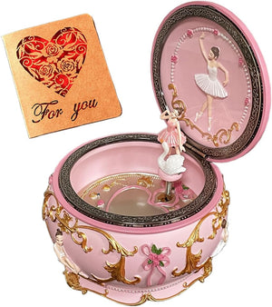 Briskfeel Ballerina Music Box Jewelry Box with LED Lights, Swan Lake 1