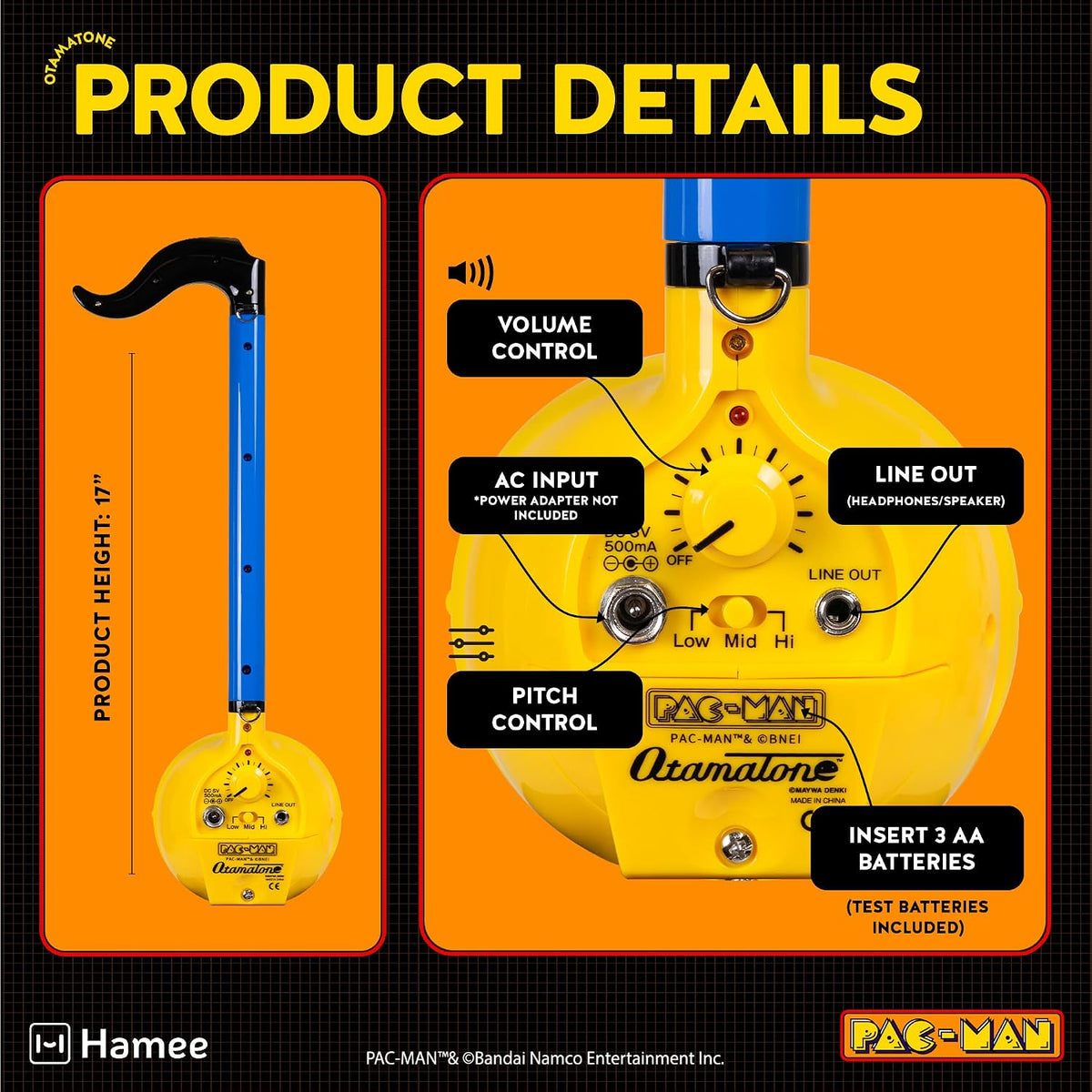 Otamatone Deluxe PAC-MAN Edition Electronic Synthesizer 4
