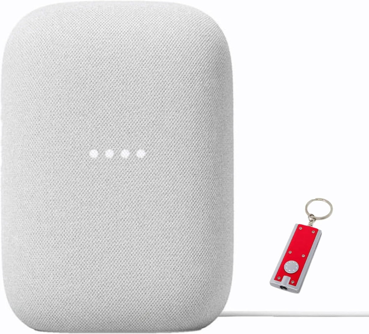 Google Nest Audio Bluetooth Speaker with LED Keychain, Chalk 1
