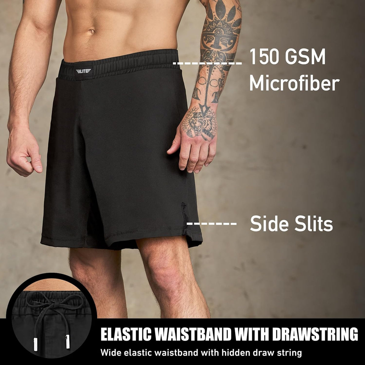 Elite Sports BJJ Shorts for No-Gi, Muay Thai, Boxing and MMA 2