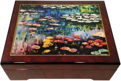 San Francisco Music Box Monet Water Lilies Musical Jewelry Box 1