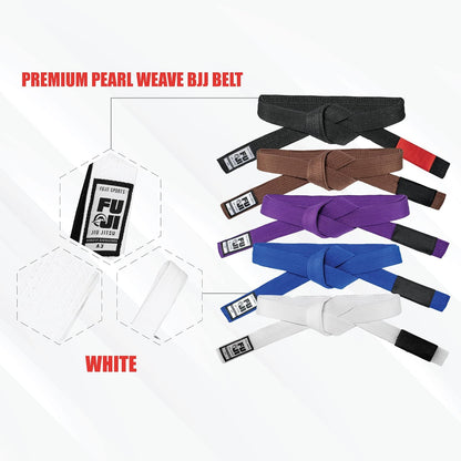 FUJI Premium Pearl Weave BJJ Belt, Durable Jiu Jitsu Belt 4