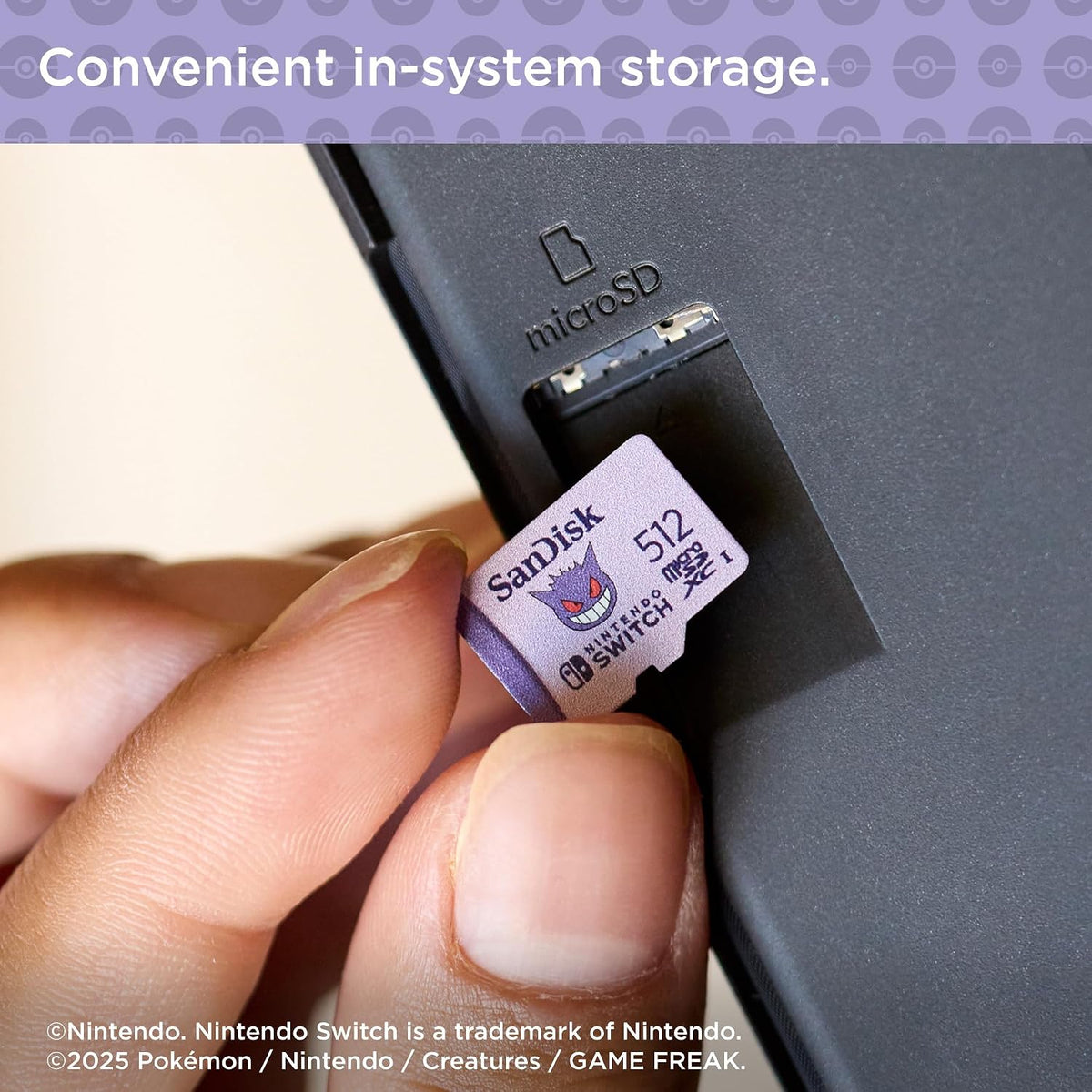 SanDisk 512GB microSD for Nintendo Switch, Pokémon Gengar Edition 4
