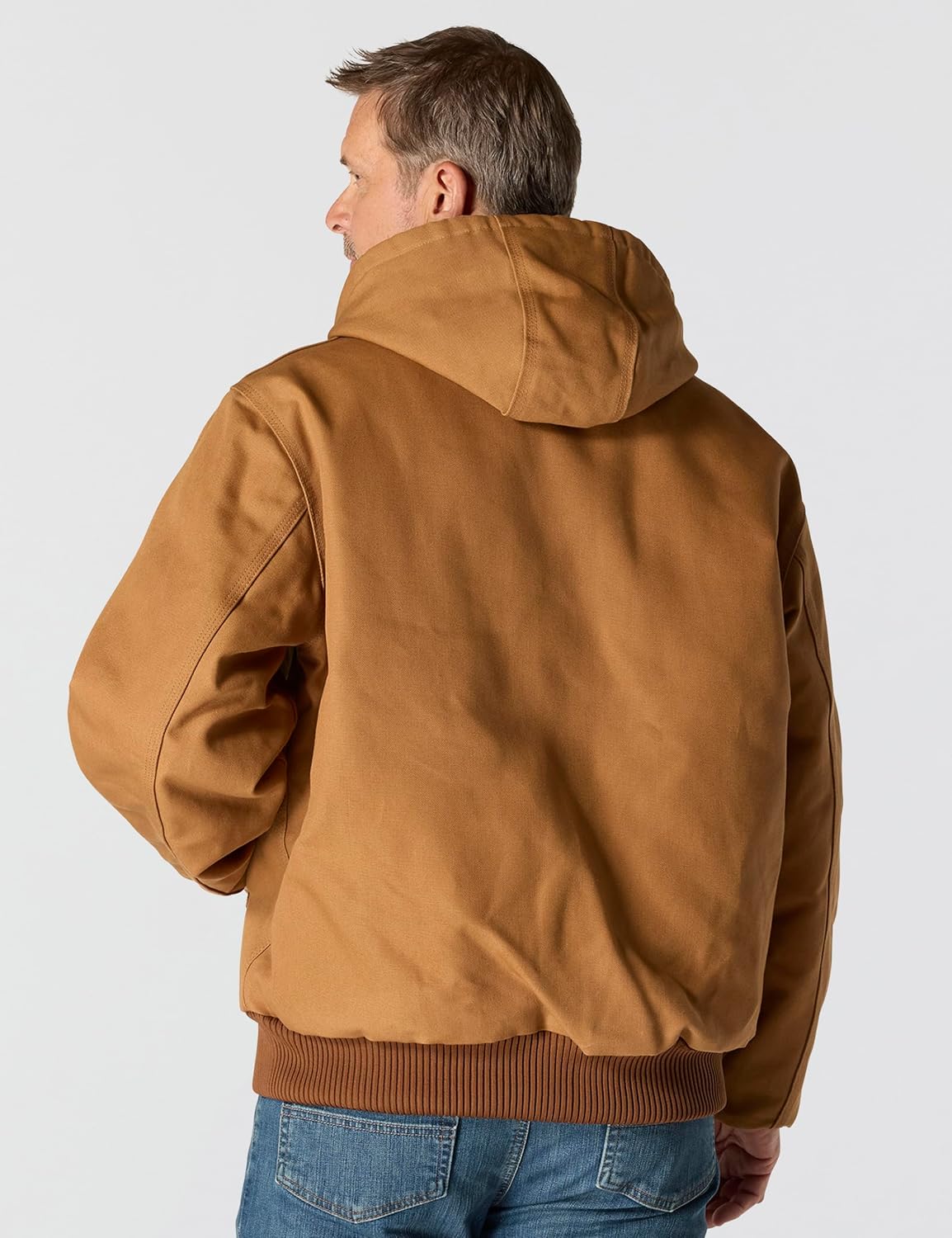 Carhartt Men's J140 Firm Duck Active Jac, Flannel-Lined 2