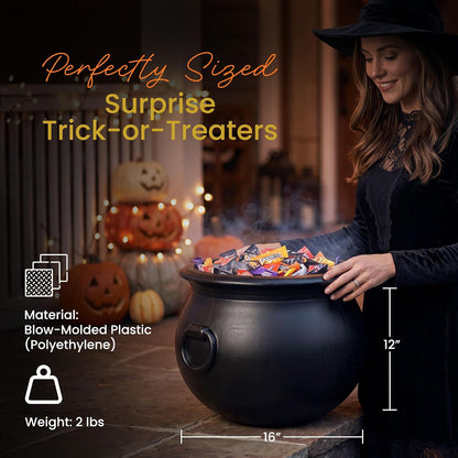 Union Products 16 in Black Witch Cauldron, Halloween Candy Bowl 4