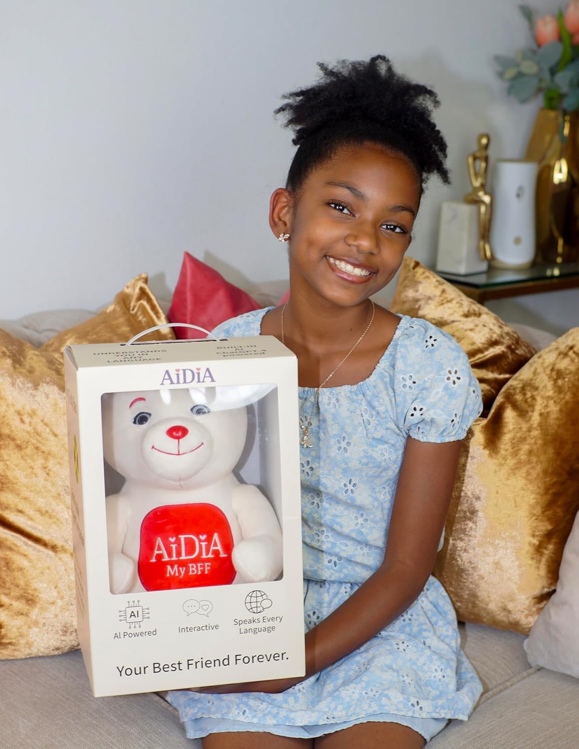 AiDiA Smart AI Companion Teddy Bear with Multilingual Voice Chat 4
