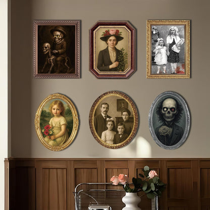 Lansian 6-Pack 3D Changing Face Portraits, Halloween Wall Decor 8