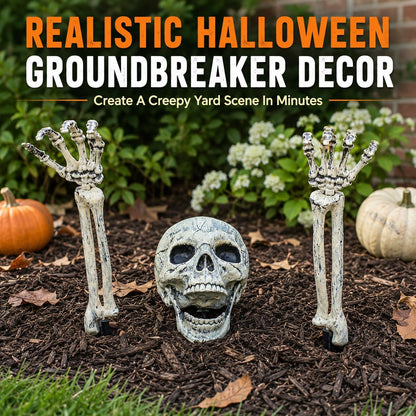 AISENO Realistic Skeleton Groundbreaker Stakes, 3-Piece Outdoor Set 3