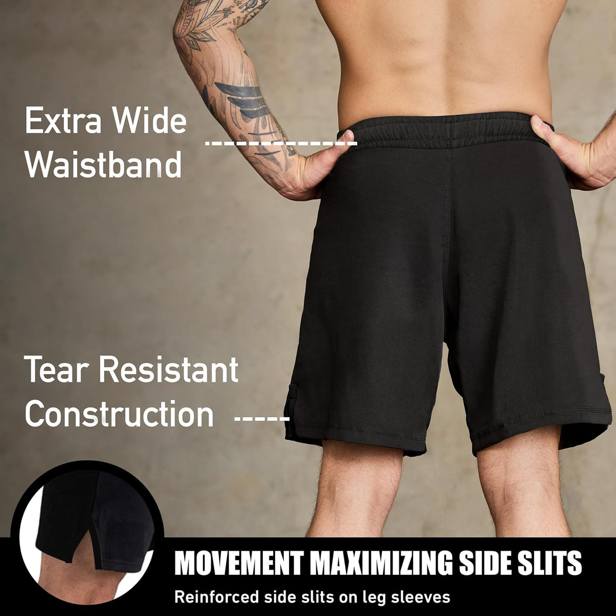 Elite Sports BJJ Shorts for No-Gi, Muay Thai, Boxing and MMA 3