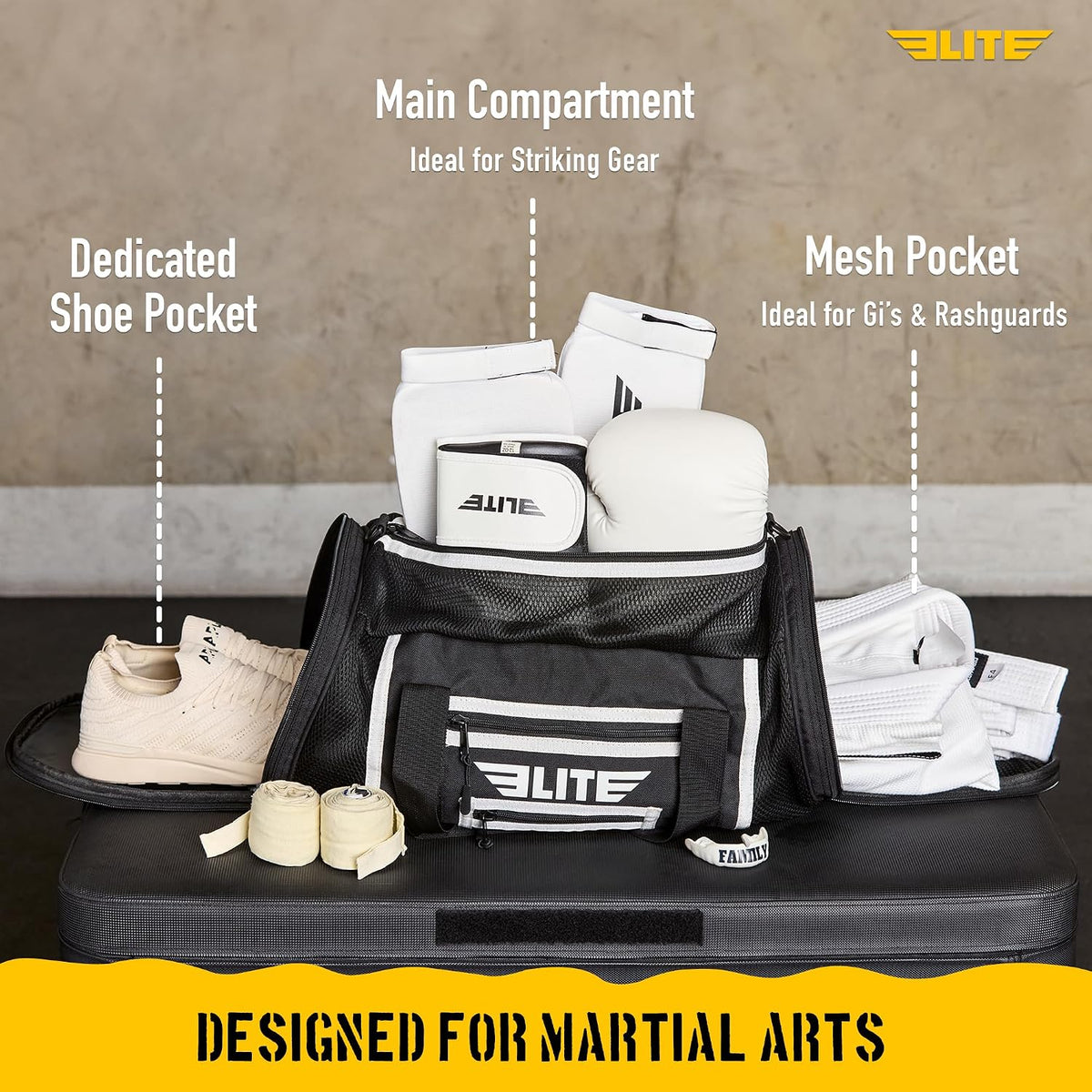 Elite Sports Cordura Gym Duffel Bag for MMA, BJJ and Boxing 2