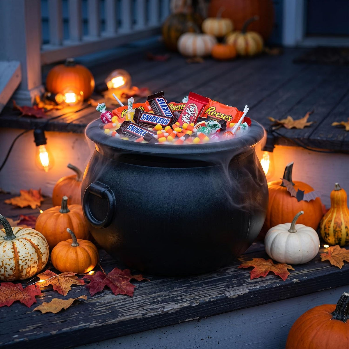 Union Products 16 in Black Witch Cauldron, Halloween Candy Bowl 7