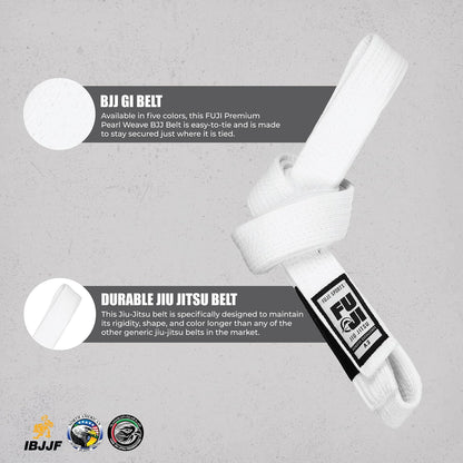 FUJI Premium Pearl Weave BJJ Belt, Durable Jiu Jitsu Belt 5