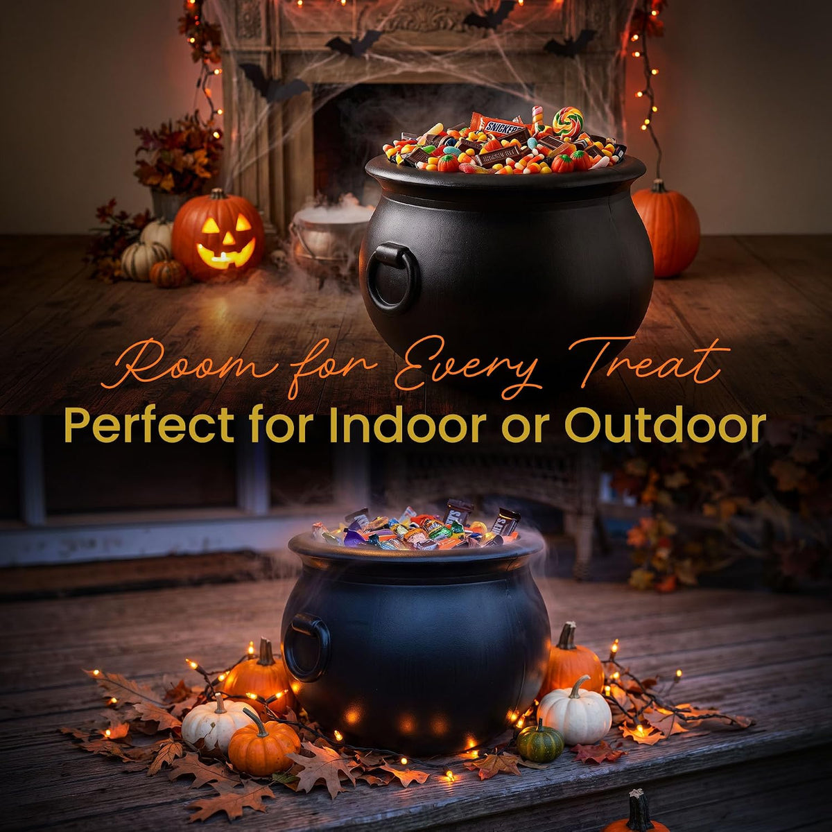 Union Products 16 in Black Witch Cauldron, Halloween Candy Bowl 6