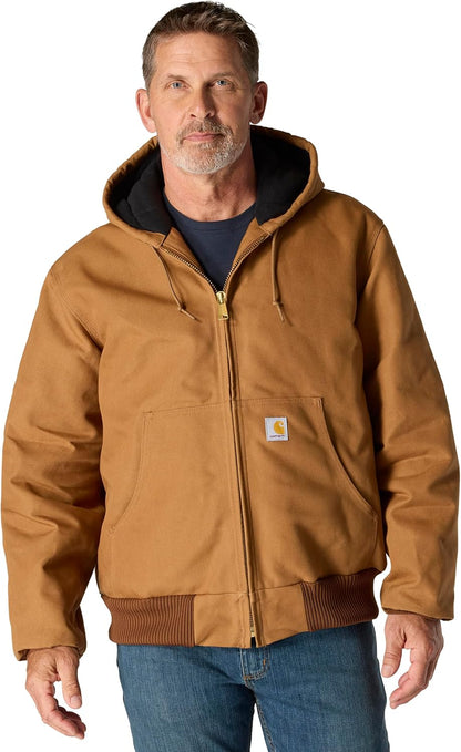 Carhartt Men's J140 Firm Duck Active Jac, Flannel-Lined 1