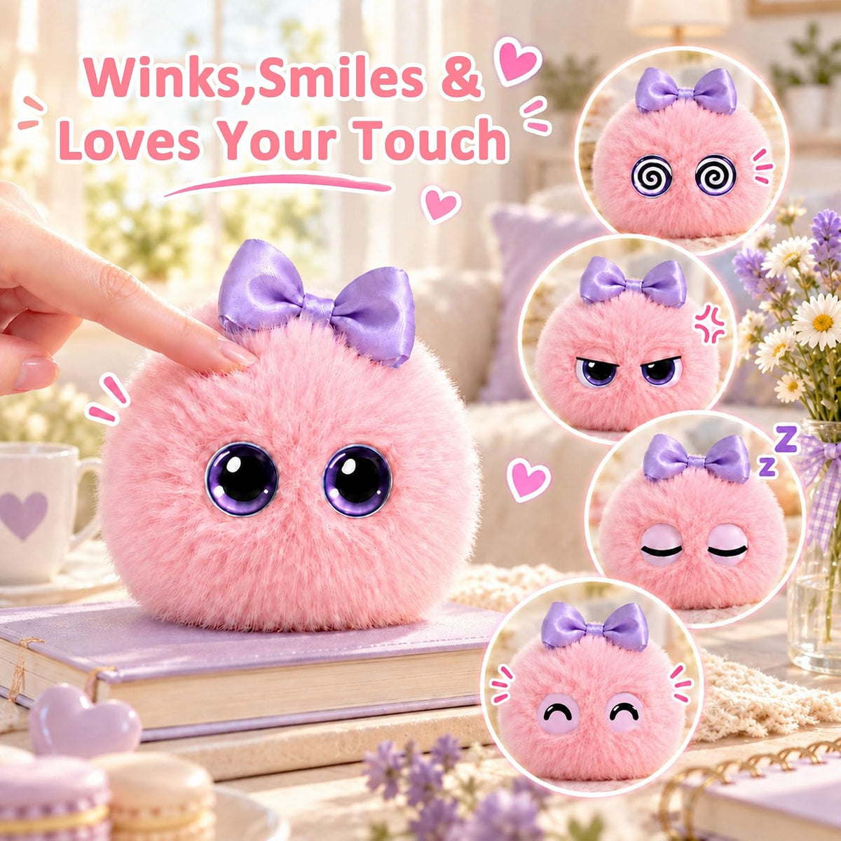 Fabthos Moyoyo Pink AI Plush Companion with Memory and Voice Chat 4