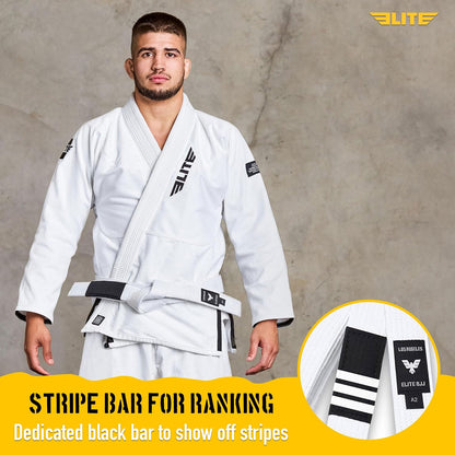Elite Sports Adult Cotton BJJ Belt with Sleeve Bar, IBJJF Approved 3