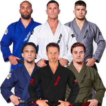 Elite Sports BJJ Gi for Men, Set of 3, IBJJF, Preshrunk, Free Belt 1