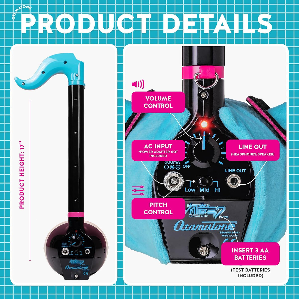 Otamatone Deluxe Hatsune Miku Edition Electronic Synthesizer 4