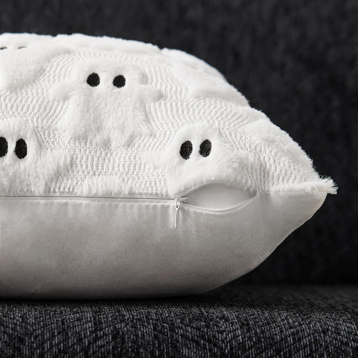 DFXSZ Halloween Ghost Pillow Covers 18x18 in, Set of 2, White 2