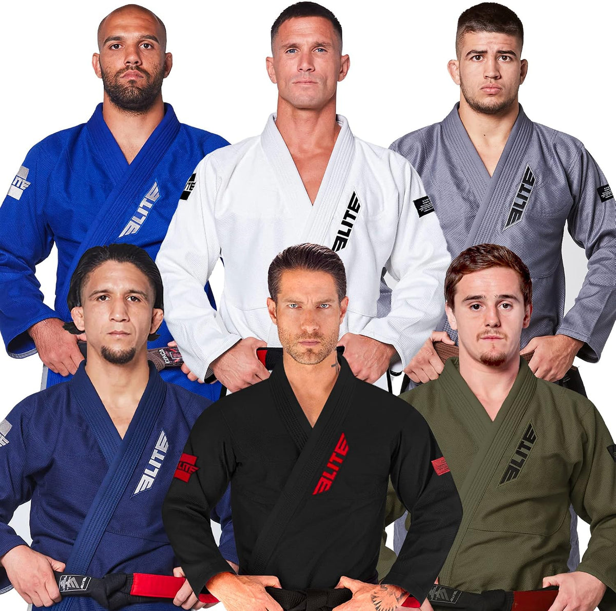 Elite Sports BJJ Gi for Men, Set of 3, IBJJF, Preshrunk, Free Belt 8