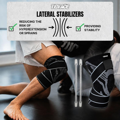 Tenace BJJ Knee Brace with Gel Pad and Side Stabilizers 5