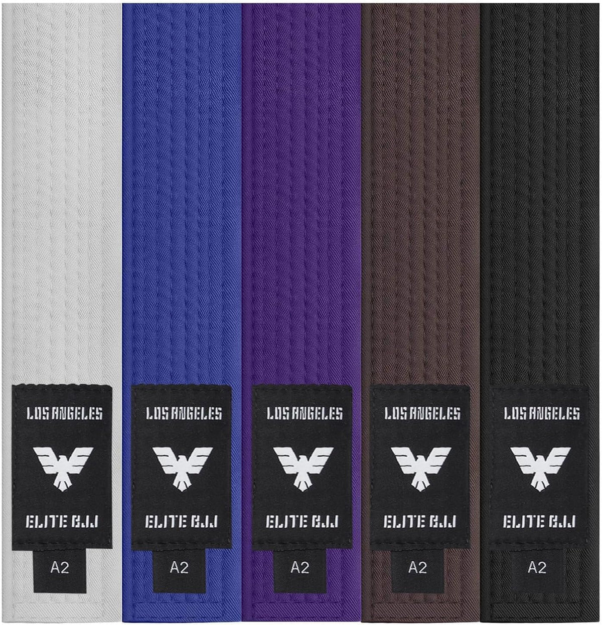 Elite Sports Adult Cotton BJJ Belt with Sleeve Bar, IBJJF Approved 1