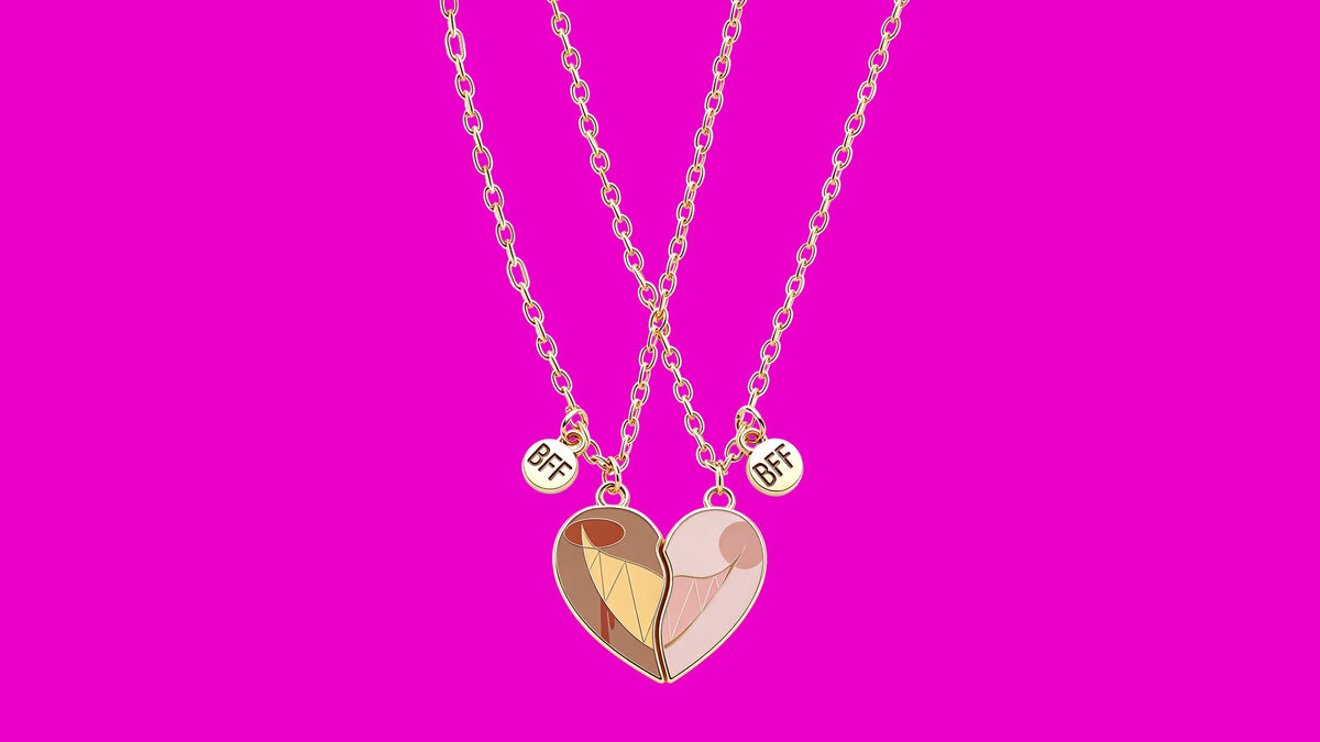 Hazbin Hotel BFF Hard Enamel Necklace, 3 Character Pairs 1