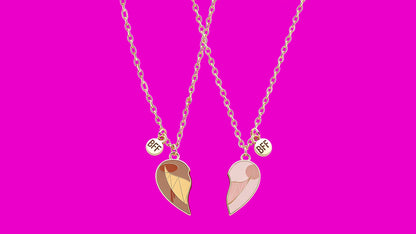 Hazbin Hotel BFF Hard Enamel Necklace, 3 Character Pairs 2