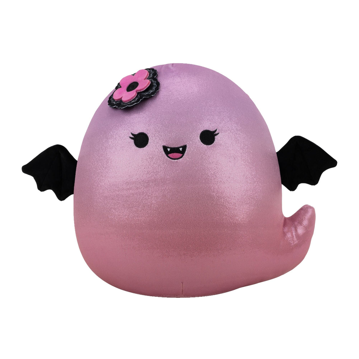 Squishmallows 12-Inch Booliette the Sparkly Pink Ghost Bat Plush 1