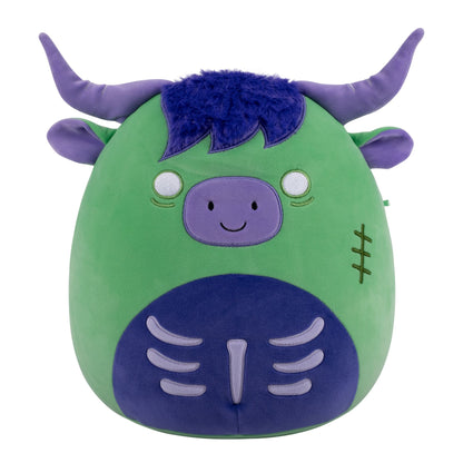Squishmallows 12-Inch Calton the Zombie Highland Cow Halloween Plush 1