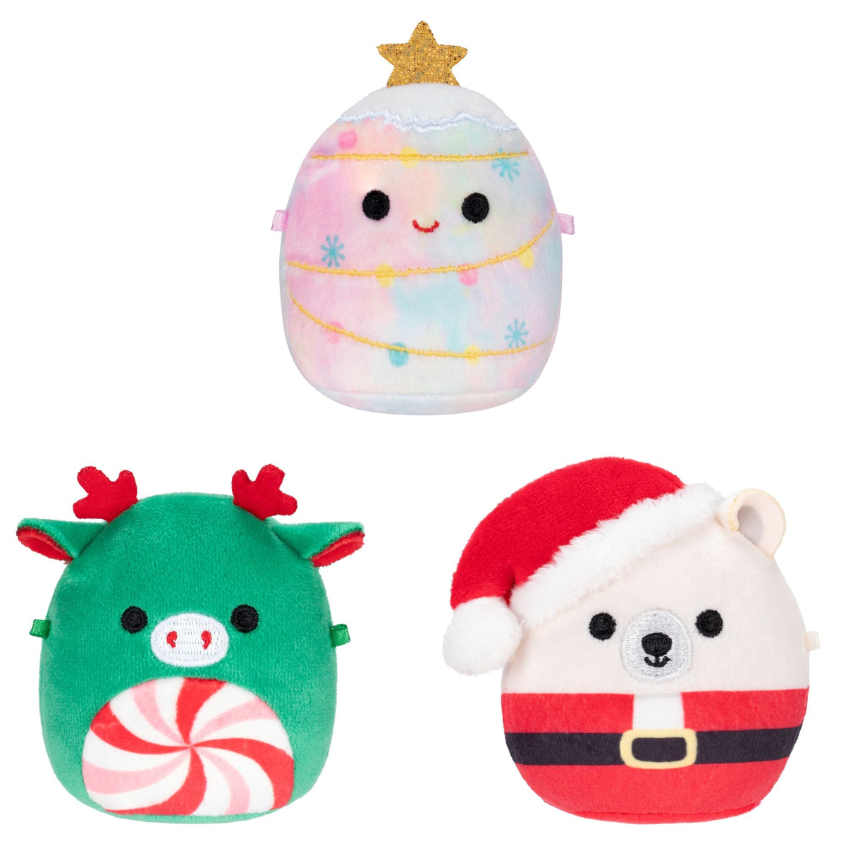 Squishmallows Holiday Micromallows Plush Bouquet, 3 Detachable Plush 4