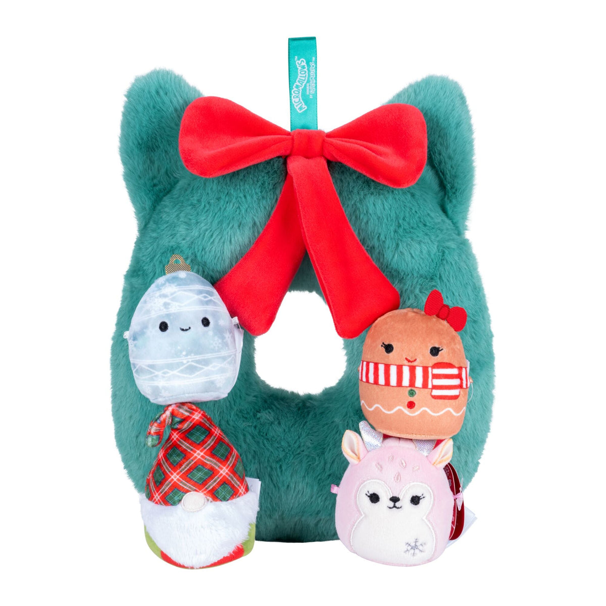Squishmallows Micromallows 4-Pack Holiday Wreath Plush Set 1