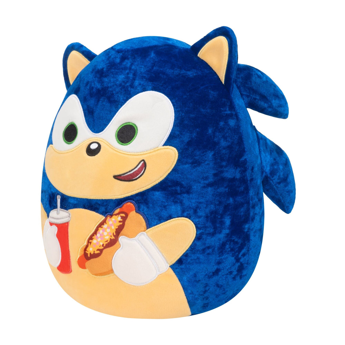 Squishmallows 12-Inch Sonic the Hedgehog Plush Holding a Chili Dog 3