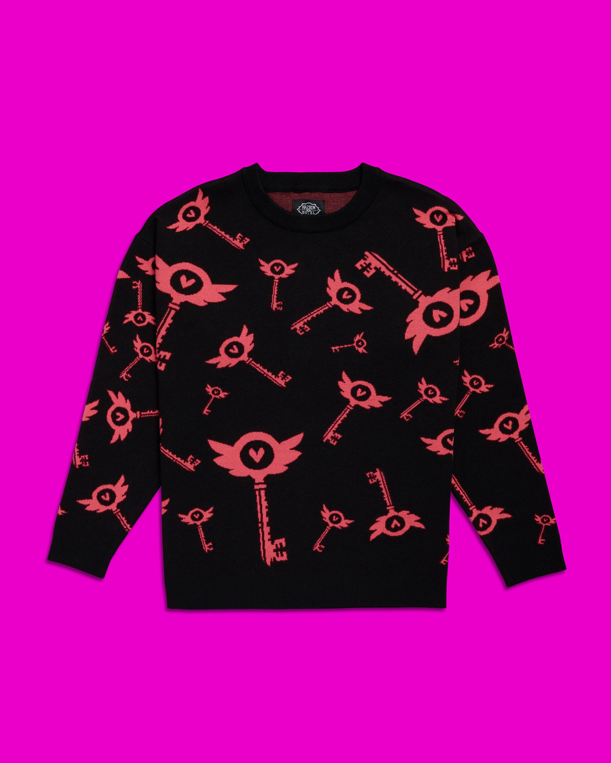Hazbin Hotel Key Crewneck Unisex Knit Sweater, XS to 3XL 1